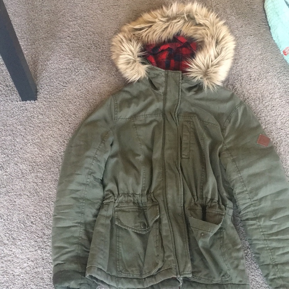 Hollister green coat
